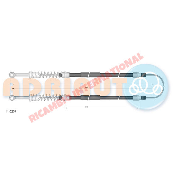 Handbrake Cable - Classic Fiat Panda - Cables and Clips