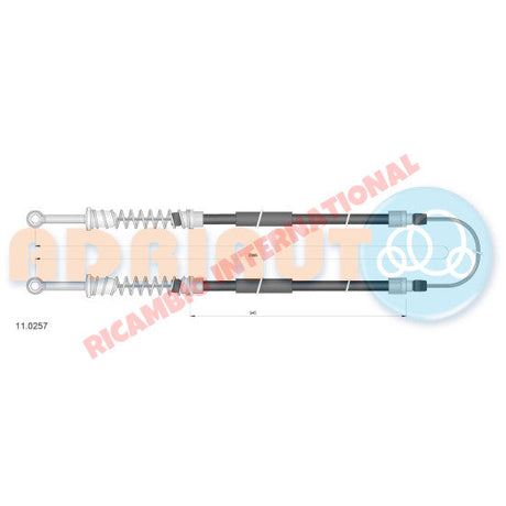 Handbrake Cable - Classic Fiat Panda - Cables and Clips