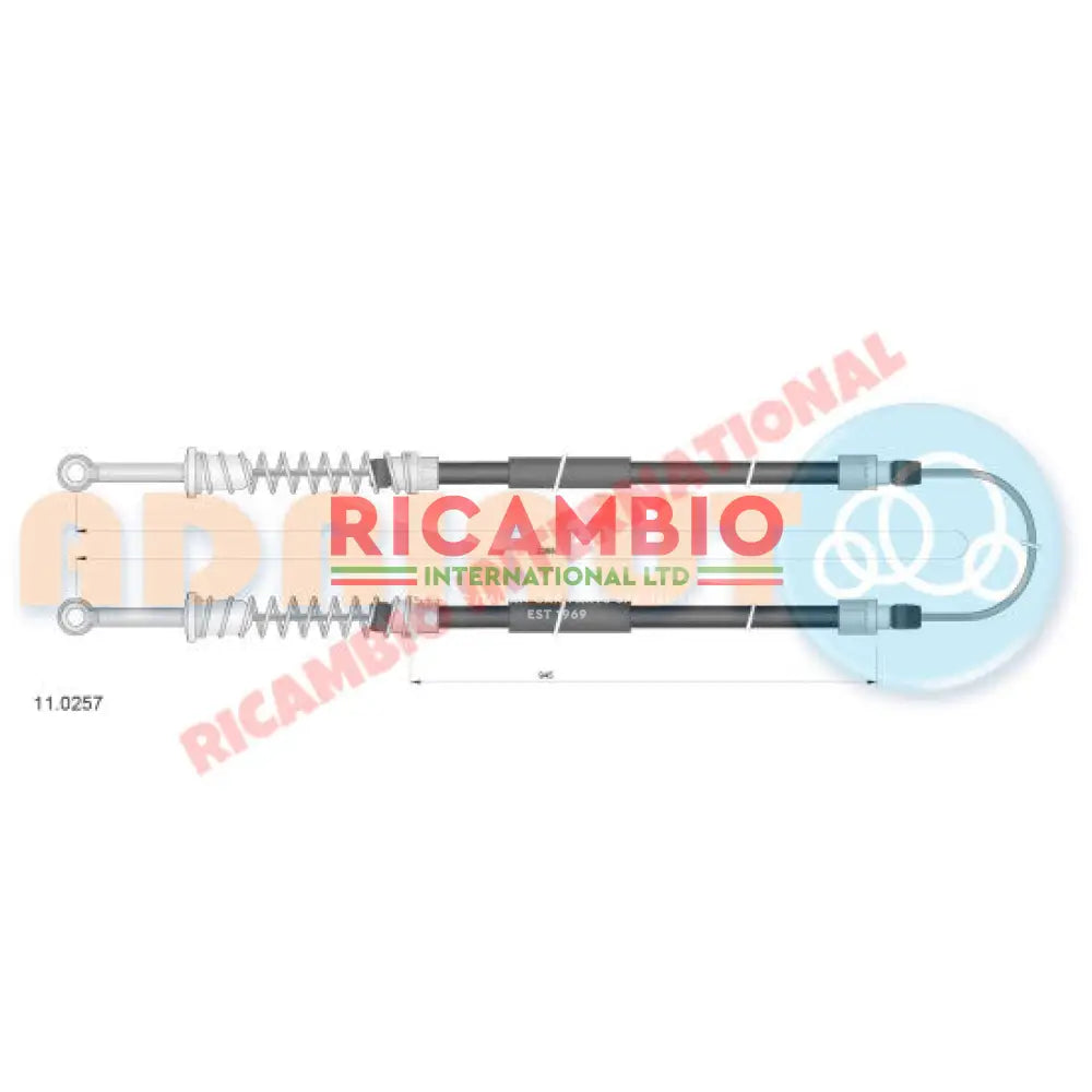 Handbrake Cable - Classic Fiat Panda - Cables and Clips