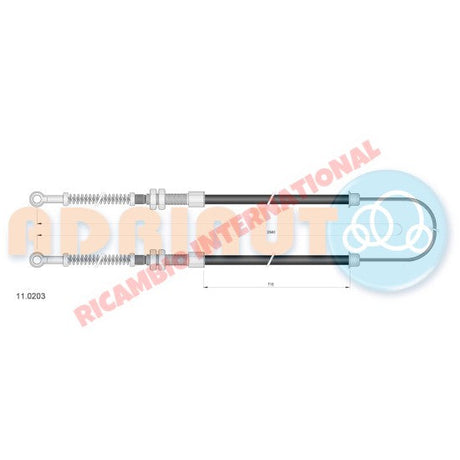 Handbrake Cable - Fiat 126 - Brakes