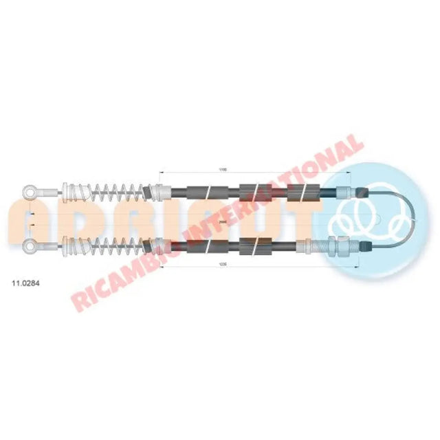 Handbrake Cable - Fiat Cinquecento - Cables and Clips