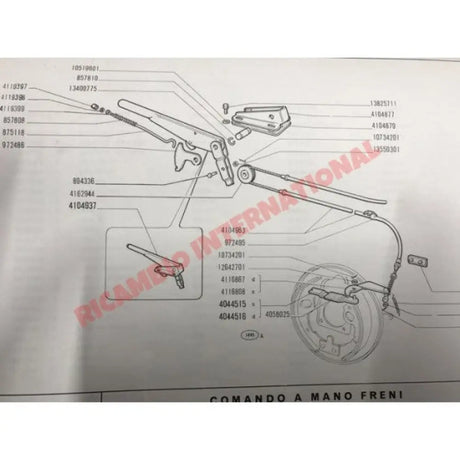Handbrake Cable Retaining Clip - Classic Fiat 500 - Cables - Clips and Springs