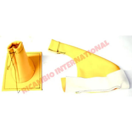 Handbrake Lever & Gear Lever Cover (YELLOW) - Classic Fiat 500 - Interior Trim