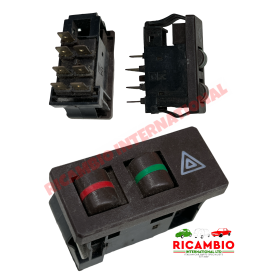 Hazard Light Switch (7 PIN) - Fiat Strada,Ritmo - Interior Switches