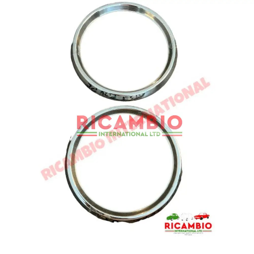 Head Lamp Chrome Bezel Kit - Fiat 850 - Lights - Lamps and Lenses