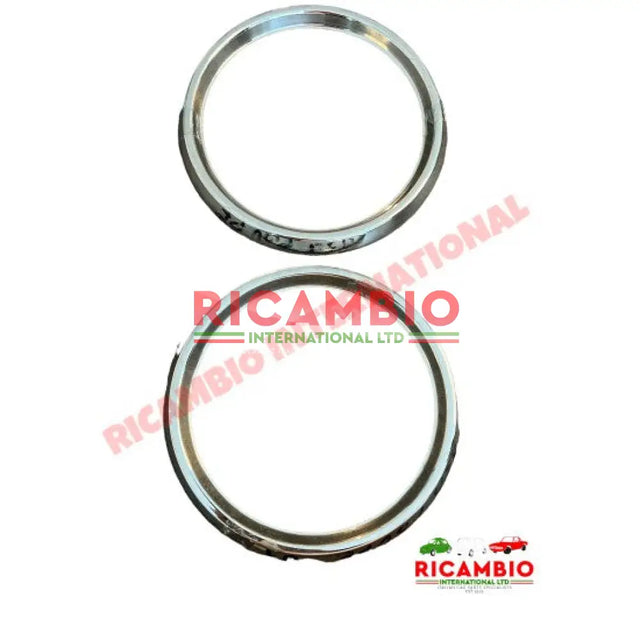 Head Lamp Chrome Bezel Kit - Fiat 850 - Lights - Lamps and Lenses