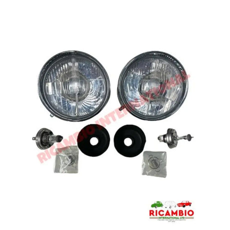 Head Lamp Kit H4 Halogen (LHD) - Classic Fiat 500 - Lighting & Associated Items
