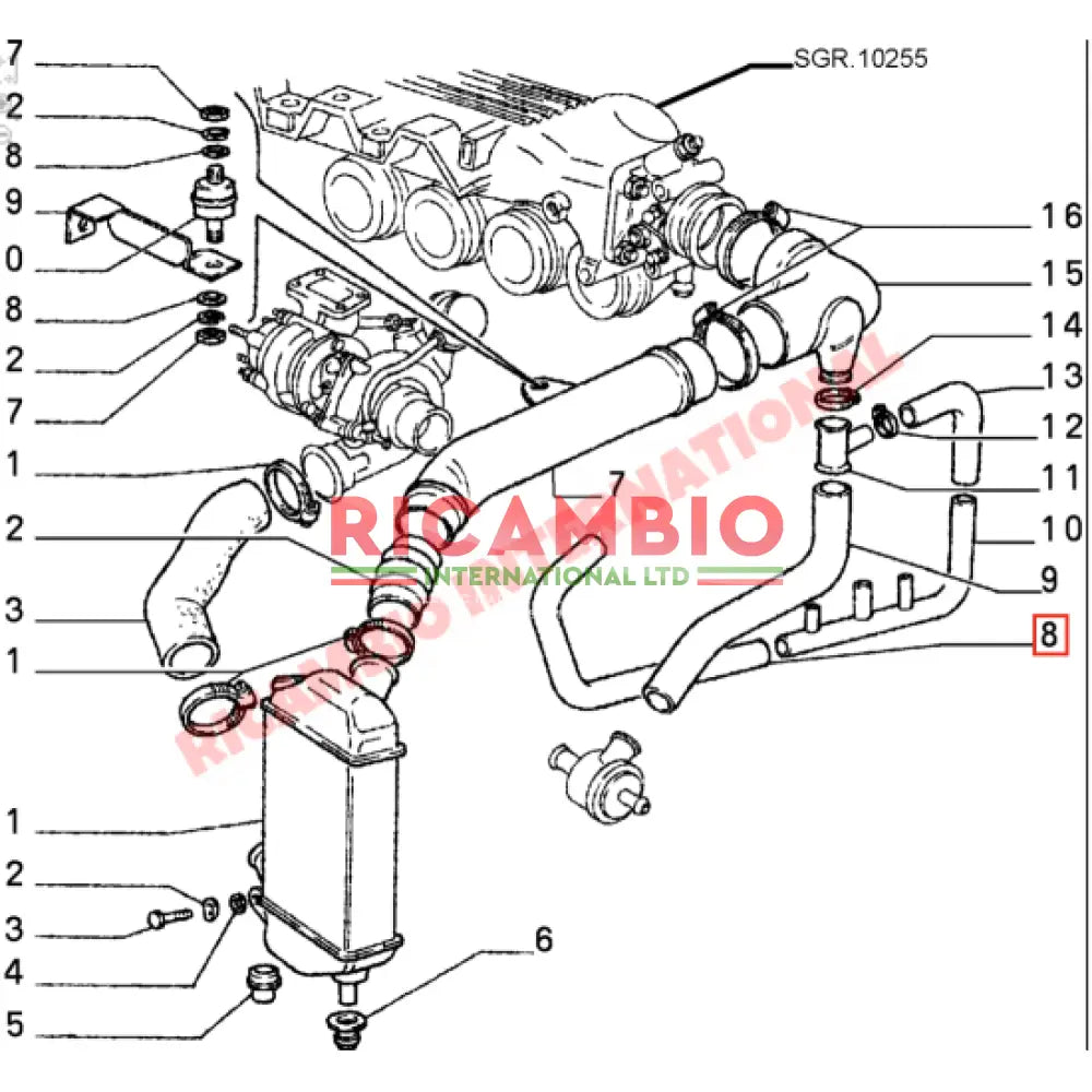 Heat Exchange Hose - Lancia Thema 16V - Heating and Cooling