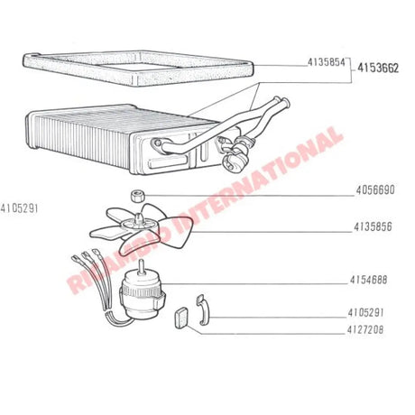 Heater Fan Motor - Fiat 124,850,X19 - Heating & Cooling