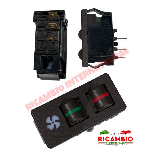 Heater Fan Switch (3 PIN) - Fiat Strada,Ritmo - Interior Switches