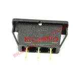 Heater Fan Switch (Black/Chrome) - Fiat 124 - Interior Switches