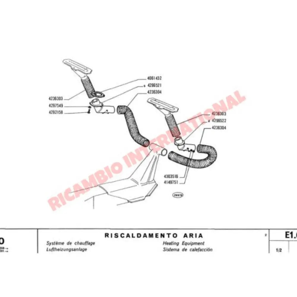 Heater Hose - Classic Fiat 500 126 - Heating & Cooling