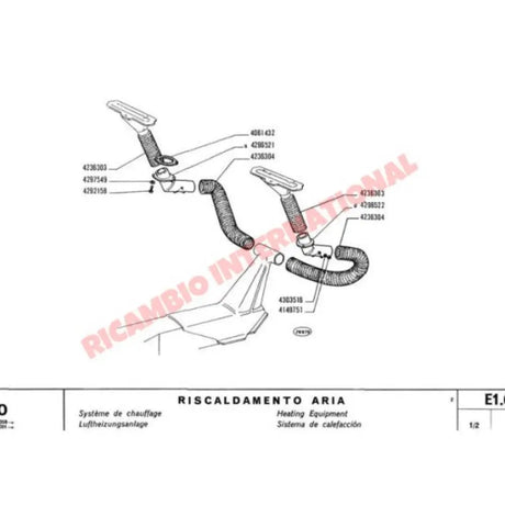 Heater Hose - Classic Fiat 500 126 - Heating & Cooling