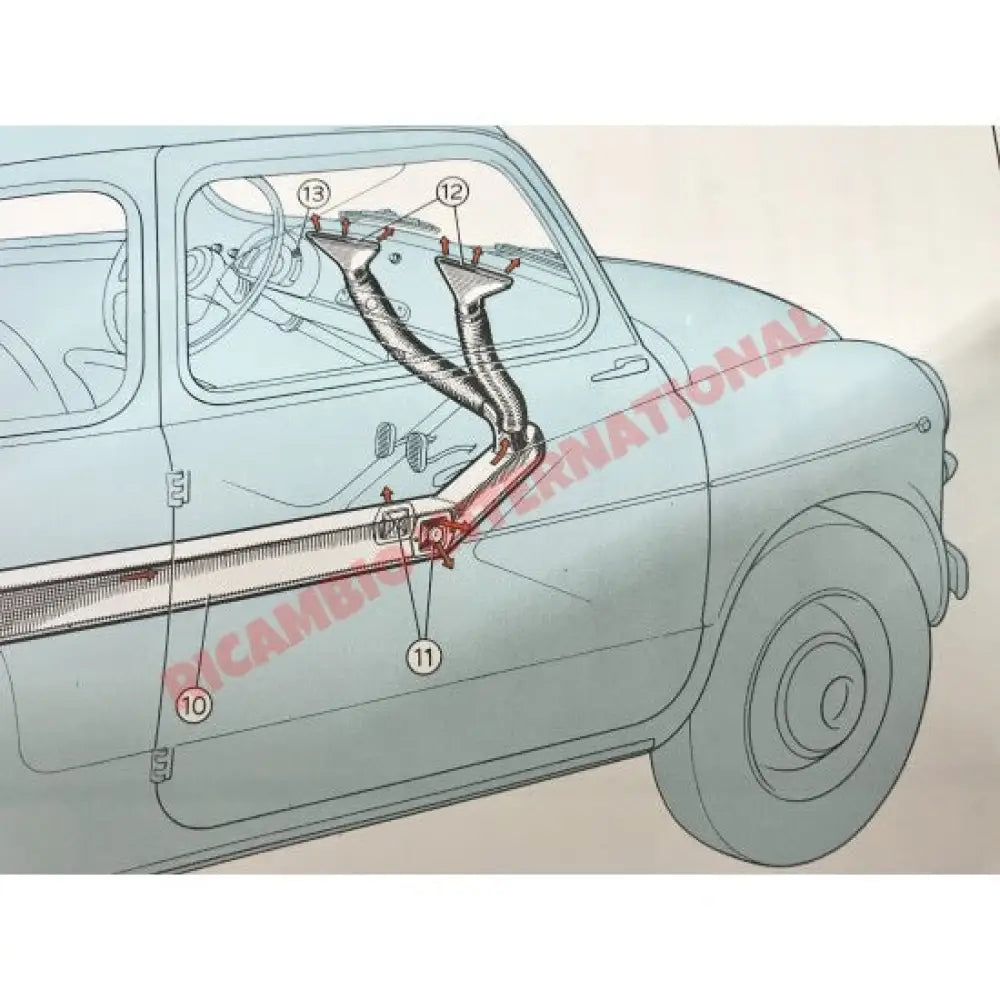 Heater Hose - Fiat 600 - Heating & Cooling