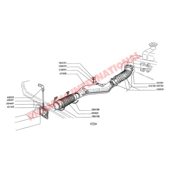 Heater Hose Pipe Duct & Clips - Classic Fiat 500 126 - Heating and Cooling