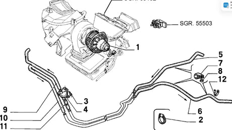 Heater Valve Hose - Fiat 126 BIS