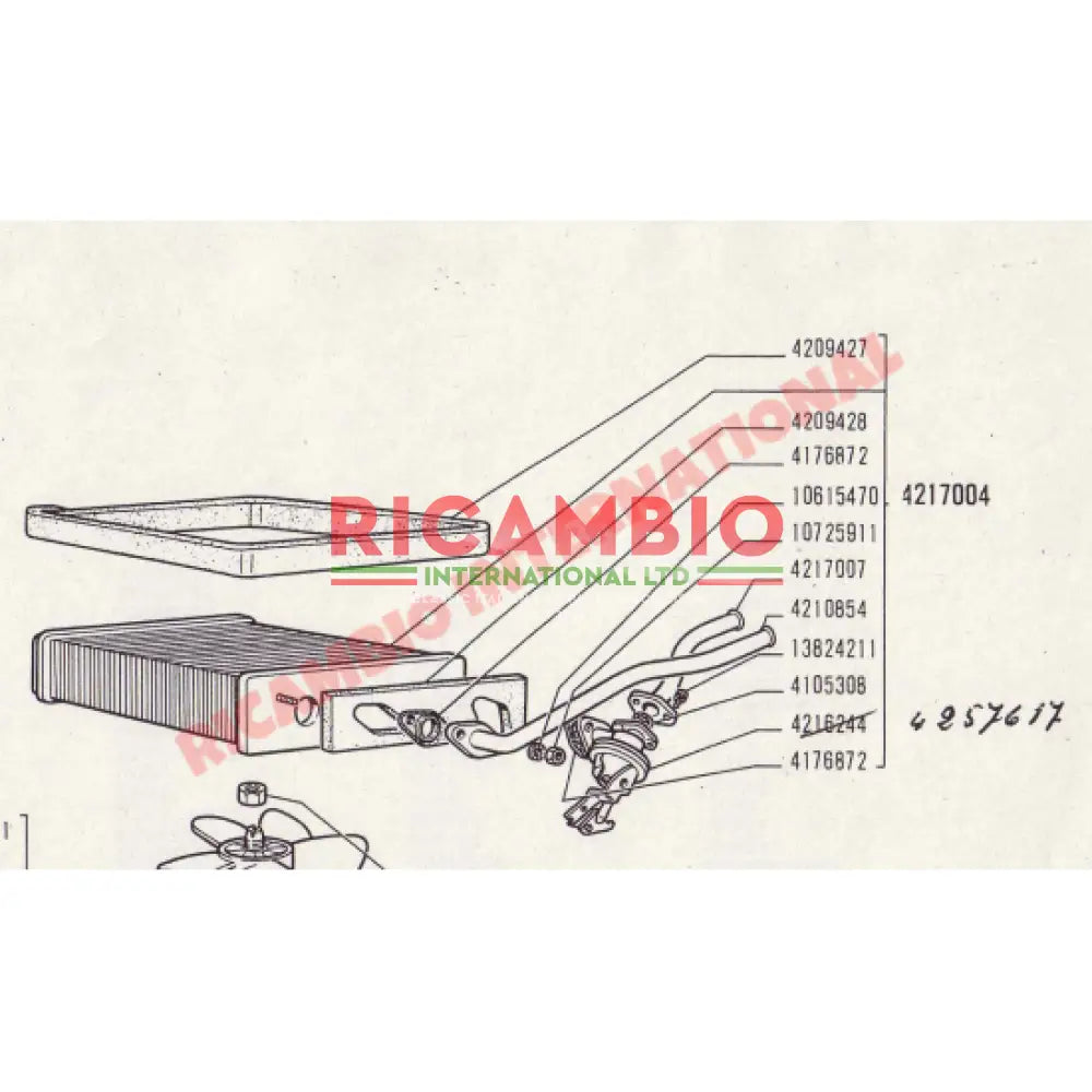 Heater Valve & Pipe - Fiat Dino - Heating and Cooling