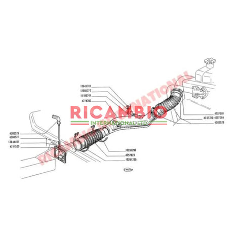 Hot Air Transfer Tube - Classic Fiat 500 126 - Body Parts