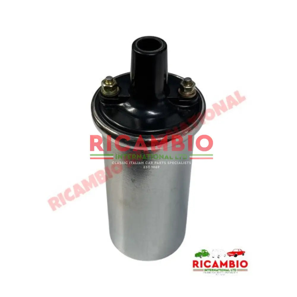 Ignition Coil Brushed Chrome - Classic Fiat 500 126 600 124,127,128,131,132,Classic Panda Lancia Fulvia,Beta,Y10,A112