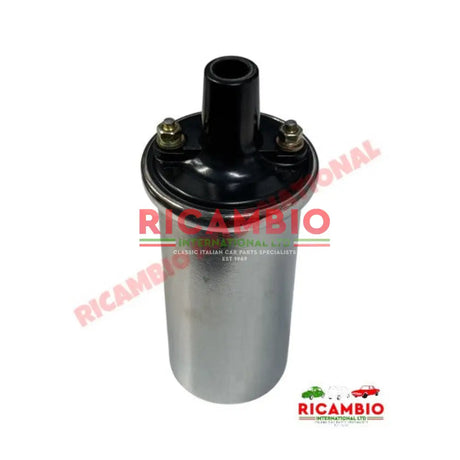 Ignition Coil Brushed Chrome - Classic Fiat 500 126 600 124,127,128,131,132,Classic Panda Lancia Fulvia,Beta,Y10,A112