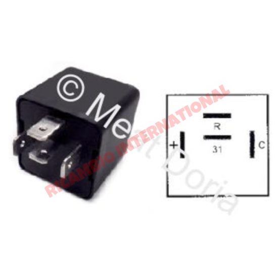 Indicator Flasher Relay - Fiat Classic Panda Cinquecento Ducato Uno Strada/Ritmo Regata Alfa Romeo 164,33,75,Spider