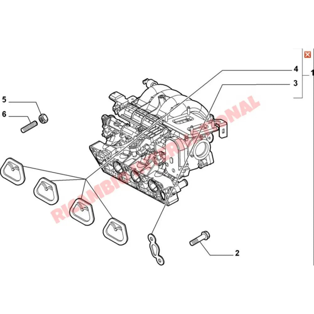 Inlet Manifold Seal/Gasket Kit - Fiat Punto MK2 Bravo/a Idea Stilo