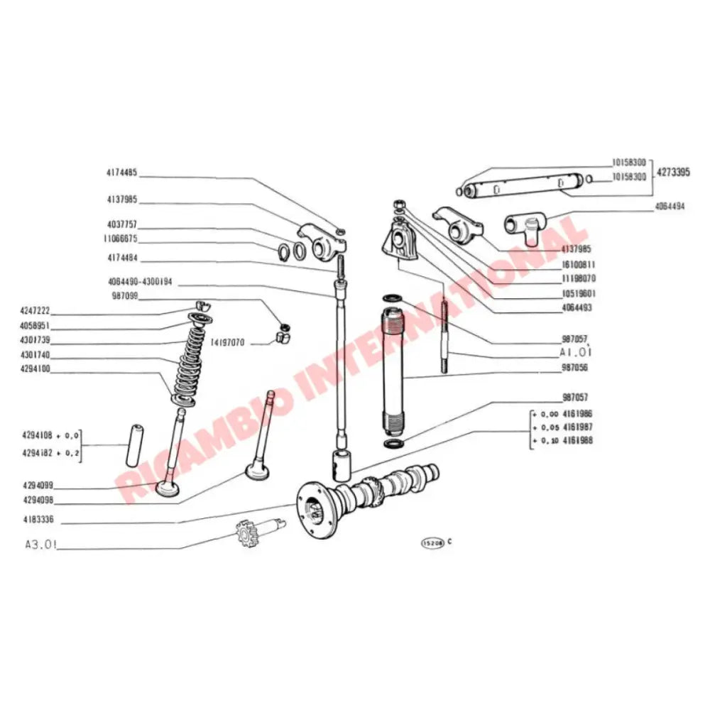 Inlet Valve (Larger 34mm) - Classic Fiat 500 126 - Mechanical & Engine Parts