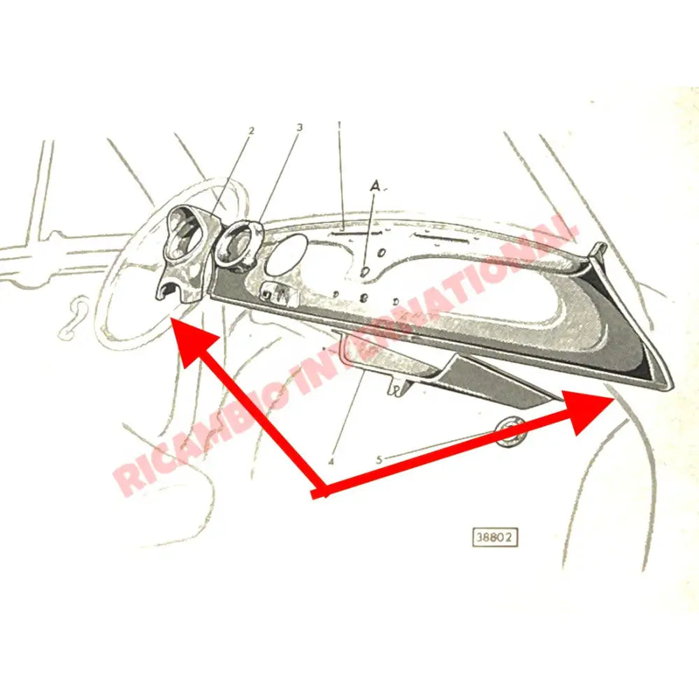 Inner Dashboard Reinforcement Panel - Classic Fiat 500 - Repair Panels