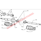 Inner Drive Shaft Bearing & Seal - Fiat Classic Panda Uno,Cinquecento,Tipo,Tempra Y10 - Steering and Related Parts