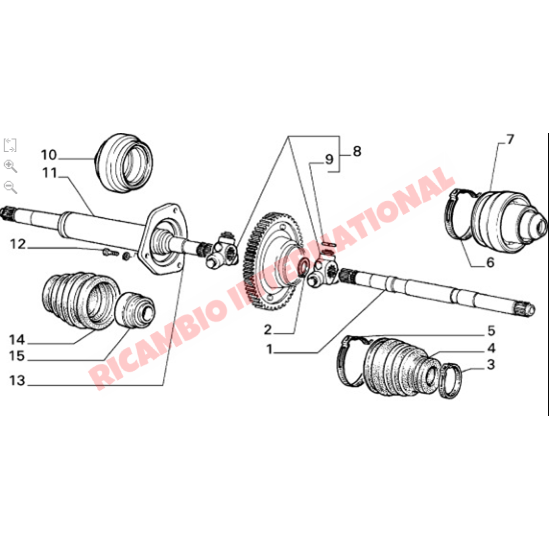 Inner Drive Shaft Boot (CLIP-ON) - Fiat Classic Panda Uno Fiorino 127 Strada Regata Y10 - Rubber Boots and Gaiters