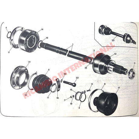 Inner Drive Shaft Boot (Gearbox Side) - Lancia Fulvia Flavia