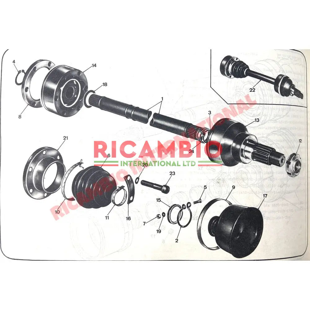 Inner Drive Shaft Boot (Gearbox Side) - Lancia Fulvia Flavia