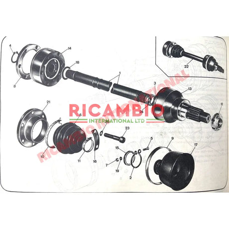 Inner Drive Shaft Boot (Gearbox Side) - Lancia Fulvia Flavia