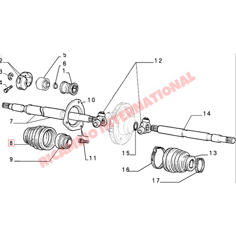 Inner Driveshaft Spider Bearing - Classic Fiat Panda Uno Cinquecento Seicento Punto, - Axles - Shafts and Joints