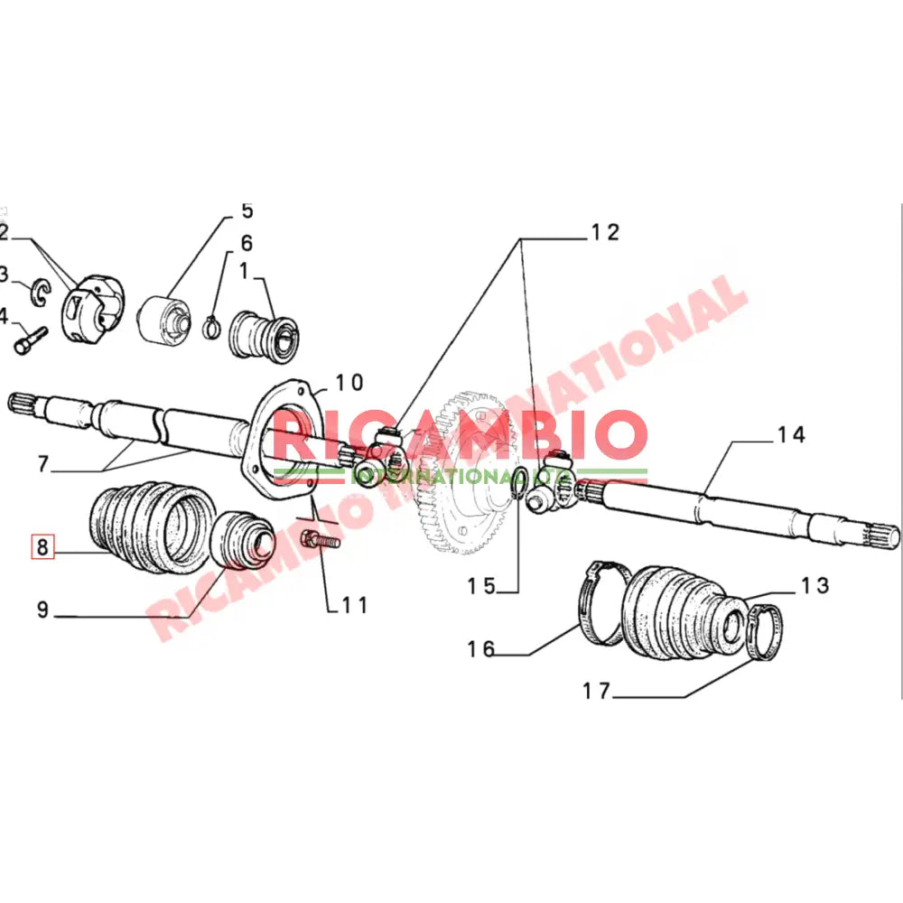 Inner Driveshaft Spider Bearing - Classic Fiat Panda Uno Cinquecento Seicento Punto, - Axles - Shafts and Joints
