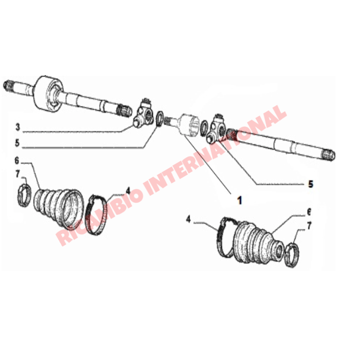 Inner Driveshaft Spider Bearing - New Fiat 500 New Fiat Panda - Steering - Shaft & Suspension