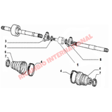 Inner Driveshaft Spider Bearing - New Fiat 500 New Fiat Panda - Steering - Shaft & Suspension