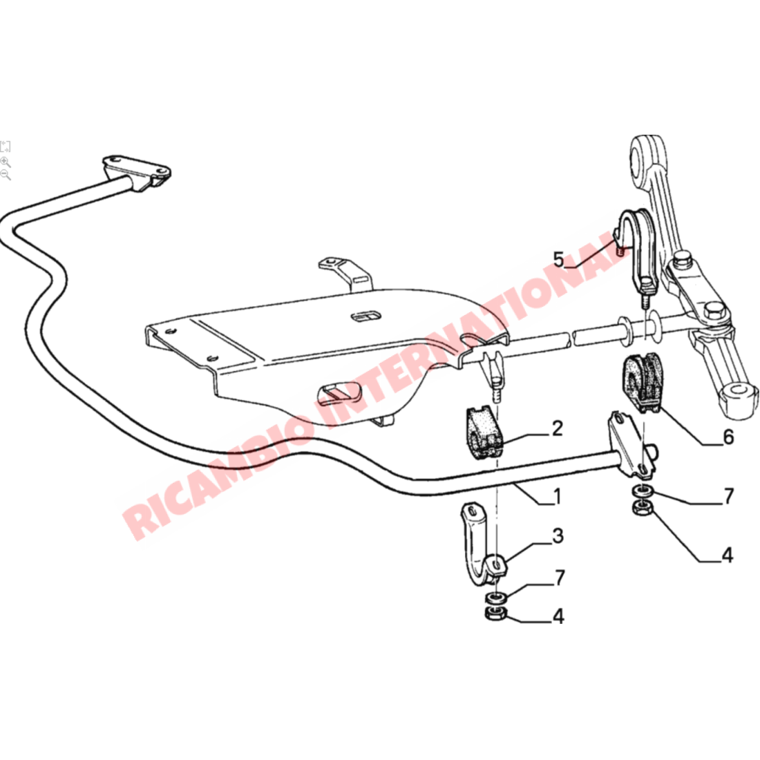Inner Stabiliser Bush - Classic Fiat Panda Lancia Y10 (15mm) - Suspension and Related Parts