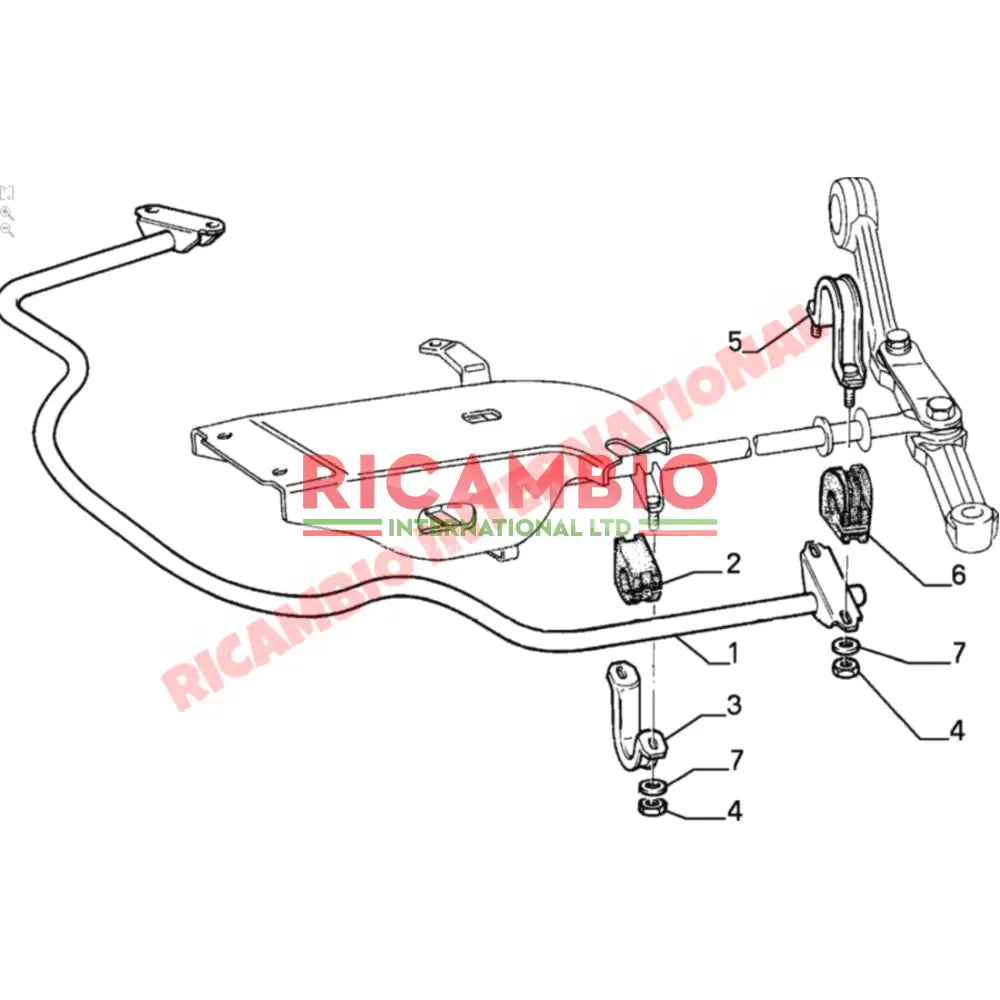Inner Stabiliser Bush - Classic Fiat Panda Lancia Y10 (15mm) - Suspension and Related Parts