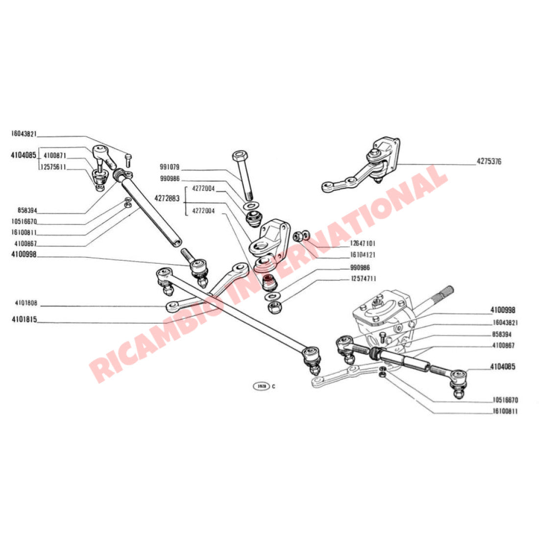 Inner Track Rod End - Classic Fiat 500 126 600 850 124 - Steering