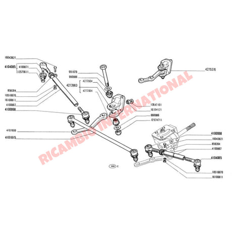 Inner Track Rod End - Classic Fiat 500 126 600 850 124 - Steering