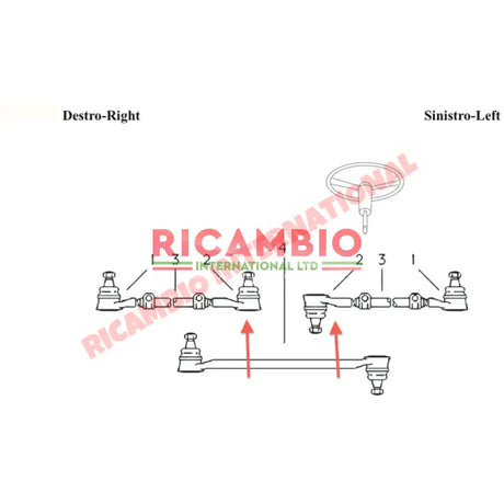 Inner Track Rod End - Fiat 600 - Fiat/Seat 600 Parts