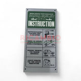 Instruction Plate in Assorted Colours - Classic Fiat Panda 4x4 SISLEY - Green - Badges & Emblems