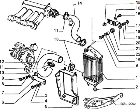 Intercooler Hose Kit - Lancia Delta
