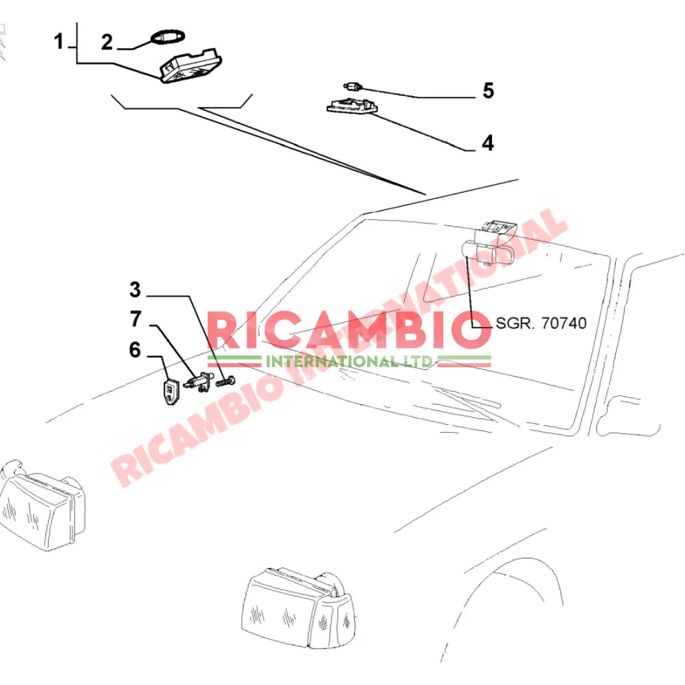 Interior Courtesy Light - Fiat Uno Lancia Y10 - Lights - Lamps & Lenses
