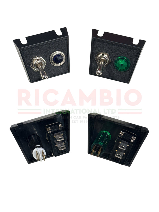 Interior Switch Panel Assorted - Fiat,Lancia Alfa Romeo,Autobianchi - Switch + Green Light - Interior Switches