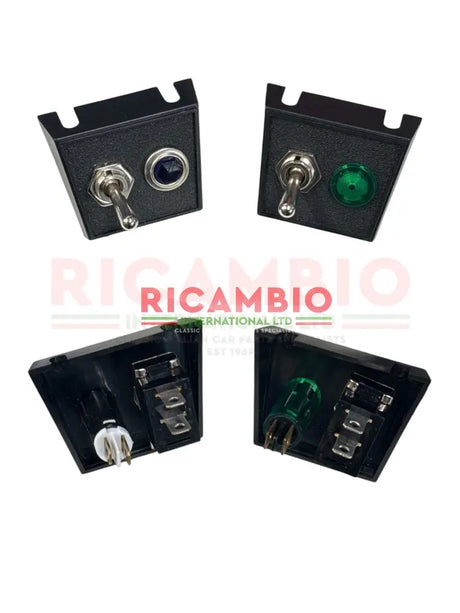 Interior Switch Panel Assorted - Fiat,Lancia Alfa Romeo,Autobianchi - Switch + Green Light - Interior Switches