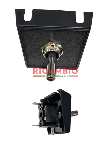 Interior Switch Panel Assorted - Fiat,Lancia Alfa Romeo,Autobianchi - Single Red Illuminated Switch - Interior Switches