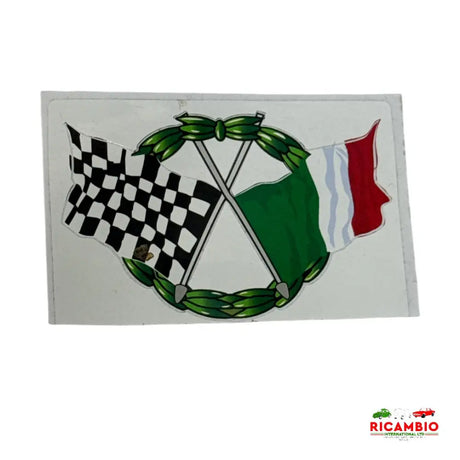 Italian Chequered Flag Sticker - Stickers & Badges