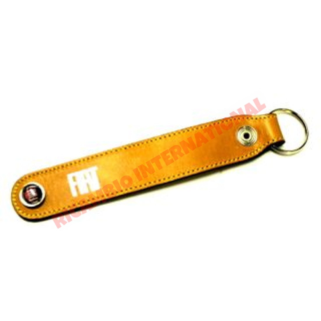Keyring Fiat Tan Leather - Toys - Gifts & Novelty Items